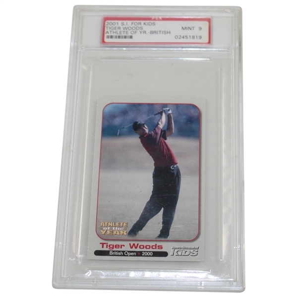 Tiger Woods 2001 S.I. For Kids Card PSA Graded Mint 9 #02451819