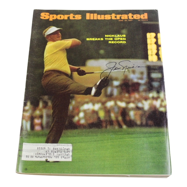 Jack Nicklaus Signed June 1967 Sports Illustrated "Nicklaus Breaks Open Record" Magazine JSA ALOA