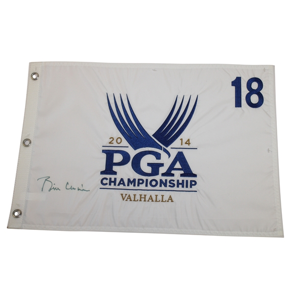 Bill Clinton Signed 2014 PGA Championship At Valhalla Embroidered Flag JSA ALOA