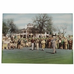 Jones, Sarazen, Hagen & Armour 1941 Masters Tee Shot at Augusta National Hand Colored Print