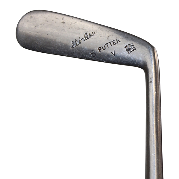 Stainless 8 Dot Punched Face Putter V