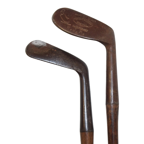 Two Hickory Shaft Clubs, Muscle Back Circa 1900s Iron & Wright & Ditson H.J.R. Mashie Niblick