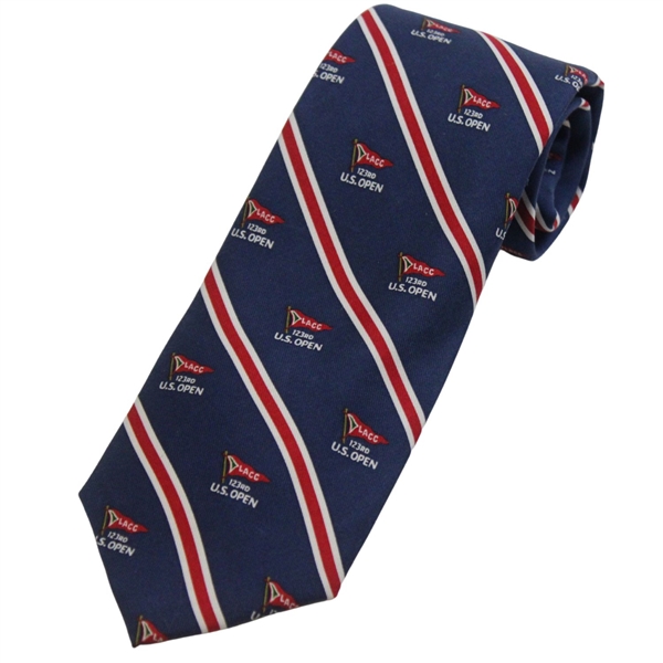 2023 US Open at Los Angeles Country Club Navy Logo Tie - New & Unused