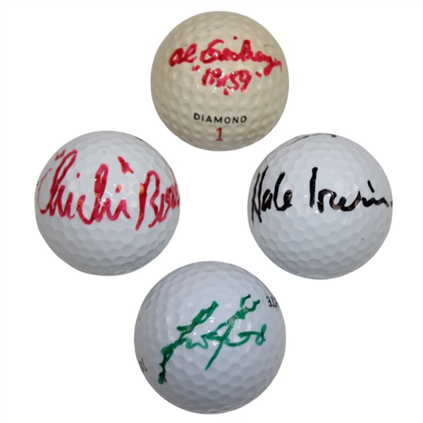 Al Geiberger, Hale Irwin, Justin Rose & ChiChi Signed Golf Balls JSA ALOA