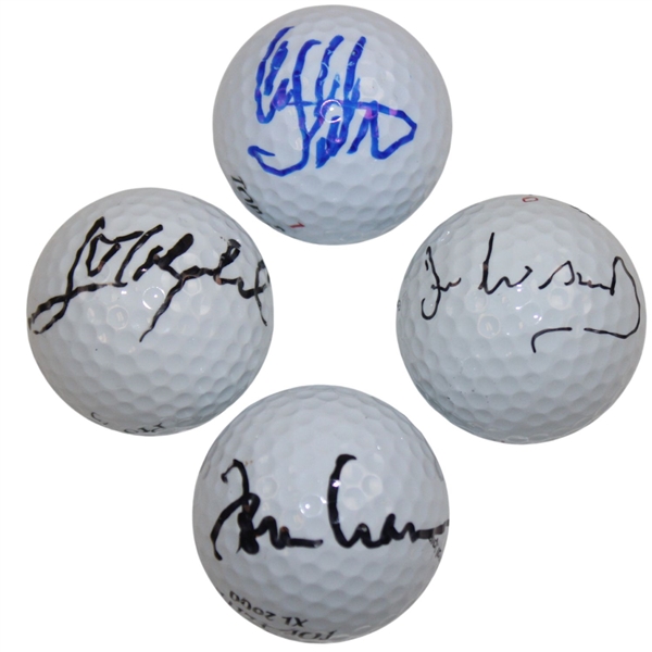 Tommy Aaron, Jose Maria Olazabal, Craig Stadler & Ian Woosnam Signed Golf Balls JSA ALOA