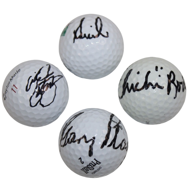 Rickie Fowler, Gary Player, ChiChi & Annika Sorenstam Signed Golf Balls JSA ALOA
