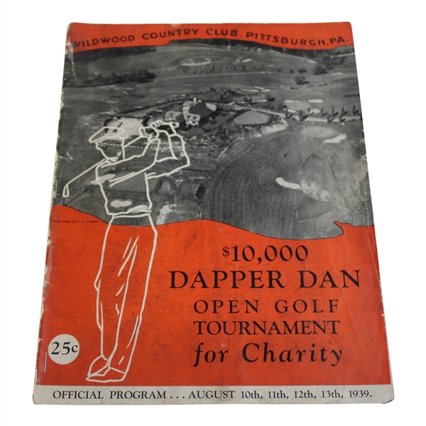 1939 $10K Dapper Dan Open Golf Tournament Program - Arnies PGA Debut at 16 Yrs Old!