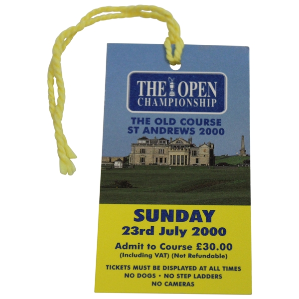 2000 Open Championship At St. Andrews Sunday Ticket - Tiger Slam