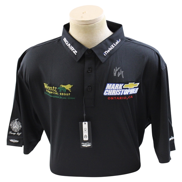 John Daly Signed Personal Straight Down Black Performance 3XL Shirt w/Sponsors JSA ALOA