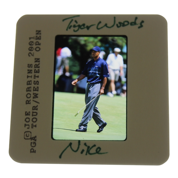 Tiger Woods Color Photo Negative - Joe Robbins 2001 Pga Tour/ Western Open