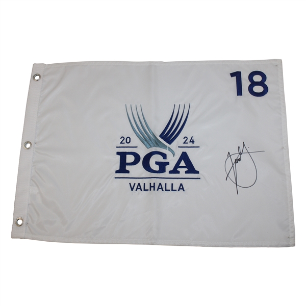 Xander Schauffele Signed 2024 PGA Championship at Valhalla Embroidered Flag JSA ALOA