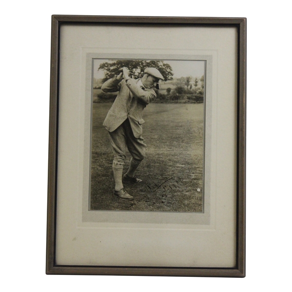 Harry Vardon Signed Mid-Swing Original Photo Dated 1933 - Framed JSA FULL #YY97646