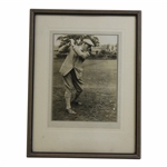 Harry Vardon Signed Mid-Swing Original Photo Dated 1933 - Framed JSA FULL #YY97646