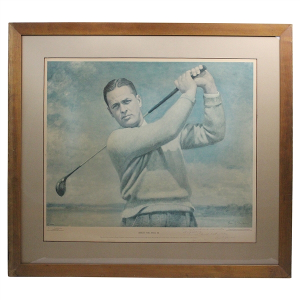 Bobby Jones Signed Ltd Ed Augusta National Member T. Stephens Print to Spalding FULL JSA #YY97647