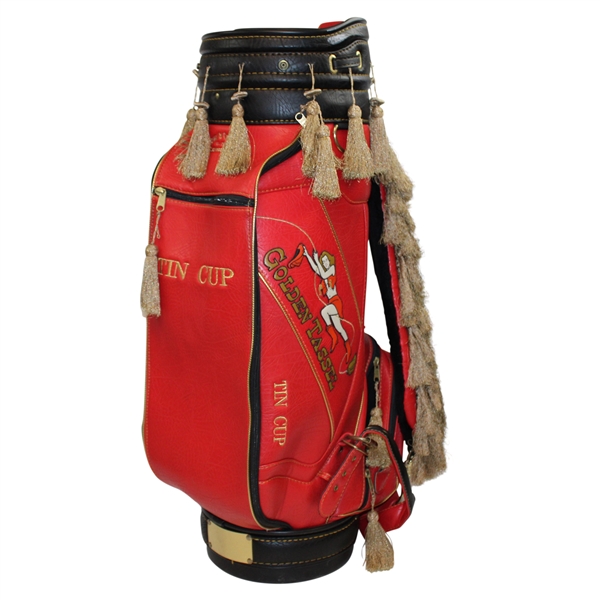 1996 Movie Tin Cup Golden Tassels Full Size Golf Bag Signed by Director Ron Shelton