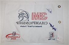 Billy Casper & Hal Sutton Signed Champions Tour 3M Championship Flag JSA ALOA