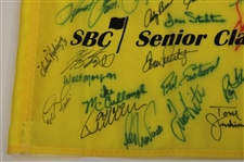 Chi Chi, Trevino, Floyd, Zoeller, Crenshaw & Others Signed SBC Senior Classic Yellow Flag JSA ALOA