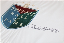 Chi Chi Rodriguez Signed World Golf Hall of Fame Embroidered Flag JSA ALOA