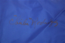 Two (2) Chi Chi Rodriguez Signed El Legado Golf Resort Blue Screen Flags JSA ALOA
