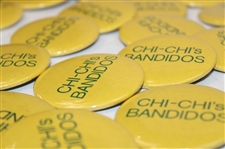 Large Group of Chi Chi's Banditos Pins - Yellow, Green & Two (2) Extra Large 1981 Hillcrest