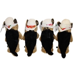 Four (4) Chi Chi Rodriguez Dog Club Headcovers Stitched 'Chi Chi Rodriguez' 