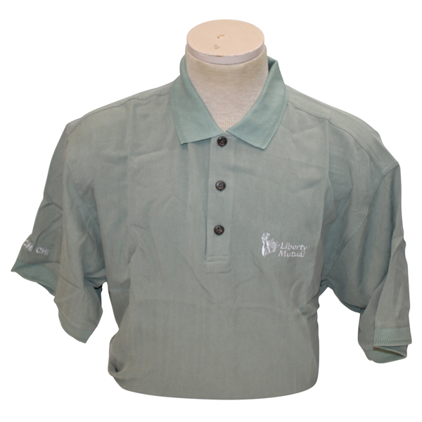 Chi Chi Rodriguezs Personal Eagle Dry Goods Co. Signature Series Light Green Polo w/Sponsor - M