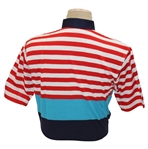 Chi Chi Rodriguez's Personal Tourney Red & White Striped Polo w/Sponsor - M