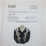 Chi Chi Rodriguez's Personal Pringle Black, White & Gray Diamond Pattern Cashmere Sweater w/Sponsor - M