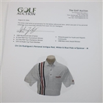 Chi Chi Rodriguez's Personal Antigua Red, White & Blue Polo w/Sponsor - M