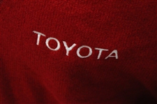 Chi Chi Rodriguez's Personal Pringle Red Cashmere Sweater w/Sponsor 