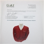 Chi Chi Rodriguez's Personal Pringle Red Cashmere Sweater w/Sponsor 
