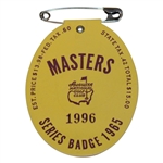 1965 Masters Tournament SERIES Badge #1996 - Jack Nicklaus Winner