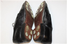 Chi Chi Rodriguez's Personal Black Footjoy Waterproof Golf Shoes w/Black Shoe Bags