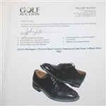 Chi Chi Rodriguez's Personal Black Footjoy Waterproof Golf Shoes w/Black Shoe Bags