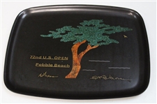 Chi Chi Rodriguez's Personal Pair of 1972 US Open At Pebble Beach Couroc Trays