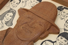 Chi Chi Rodriguez's Personal Wooden Cutout Portrait by D Martin
