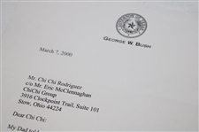 George W. Bush Signed Letter To Chi Chi Rodriguez 3/7/2000 w/Two (2) Photos JSA ALOA