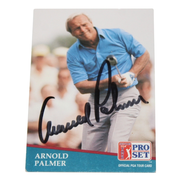 Arnold Palmer Signed 1991 Senior PGA Tour Pro Set Card JSA ALOA