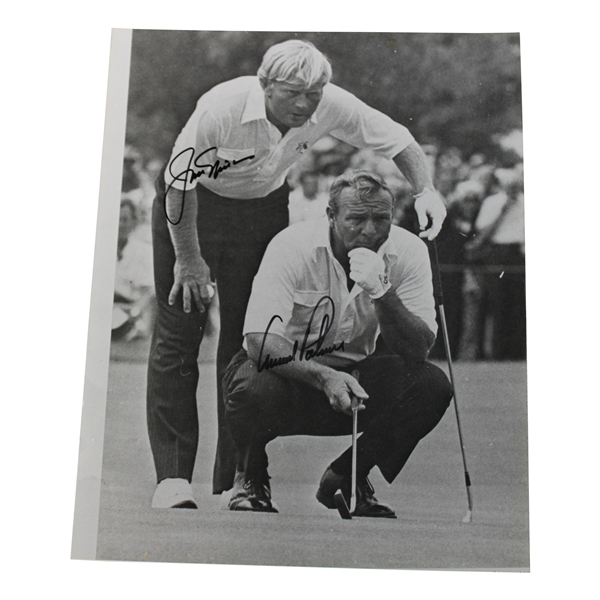 Arnold Palmer & Jack Nicklaus Signed 1971 Ryder Cup 11x14 Oversize B&W Photo JSA ALOA