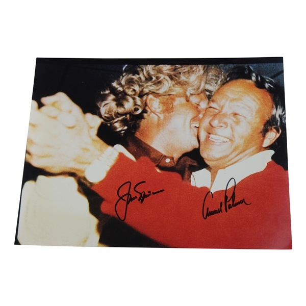 Arnold Palmer & Jack Nicklaus Signed Ryder Cup Dancing 11x14 Oversize Photo JSA ALOA