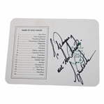 Tiger Woods Signed Augusta National Golf Club Scorecard - To Wayne JSA ALOA