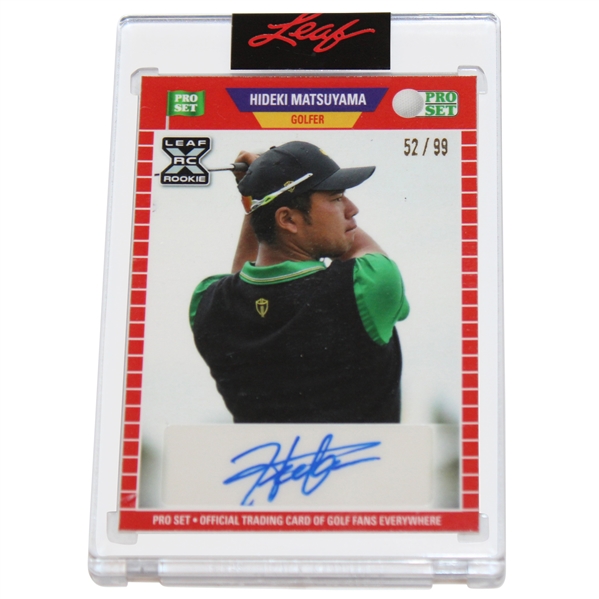 Hideki Matsuyama Signed 2021 Leaf RCX Rookie Pro Set Card 52/99