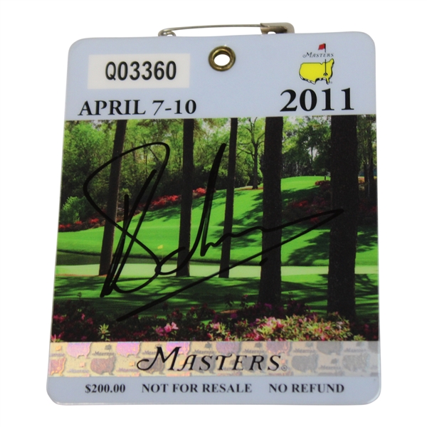 Charl Schwartzel Signed 2011 Masters Series Badge #Q03360 JSA #T69603