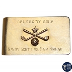 1960 Sam Snead vs Randy Scott Celebrity Golf Televised Exhibition 14kt Gold Money Clip