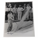 Ben Hogan Signed Blasts Out of Bunker 11x14 B&W Photo JSA ALOA 