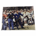 Ben Hogan & Arnold Palmer Gold Signed 1966 Masters Tee Box Smoking 11x14 Photo JSA ALOA