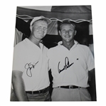 Arnold Palmer & Jack Nicklaus Signed 1962 US Open B&W Oversize Photo JSA ALOA