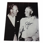 Arnold Palmer & Jack Nicklaus Signed Young Jack B&W 11x14 Oversize Photo JSA ALOA