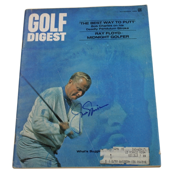 Jack Nicklaus Signed 1969 Golf Digest Magazine -November JSA ALOA