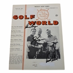 Big 3 Palmer, Nicklaus & Player Signed 1963 Golf World Magazine Masters Preview Cover Only JSA ALOA